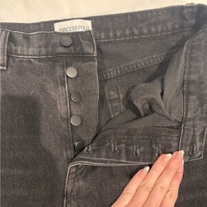 Princess Polly Charcoal Button-Up Skirt